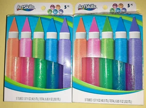 2 Packs of ArtSkills Neon Jumbo Glitter Glue, 5 Pieces NEW FREE SHIPPING - Picture 1 of 3