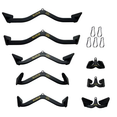 Barra desplegable de latón 8 piezas barra en T fila accesorio de tríceps para gimnasio en casa ejercicio barra en V Foto 1 de 4