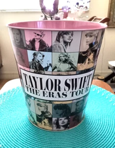 AMC Taylor Swift ERAS TOUR 2023 MOVIE Metal Popcorn Bucket WASTE CAN Fast Ship - Picture 1 of 10