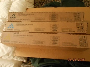 RICOH PRINT TONER CARTRIDGES 3 BLACK YELLOW CYAN C3010 C3510 842550 842551 84253 - Zdjęcie 1 z 8