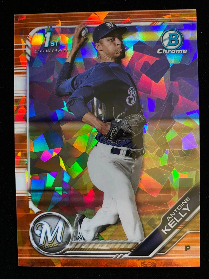 2019 Bowman Chrome Draft Sapphire ANTOINE KELLY 1st Rookie ORANGE REFRACTOR #/25 - Image 1 of 3