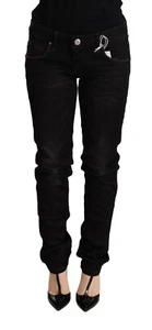 ACHT Jeans Slim Fit Cotton Black Low Waist Skinny Denim Trouser s. W30 RRP $300 - Picture 1 of 7