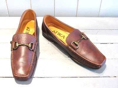 Mocassins plats en cuir marron P 37 Atika - Photo 1/4