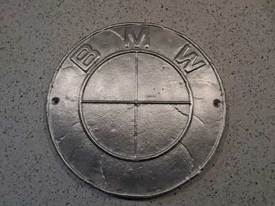 Letrero de pared redondo de aluminio fundido BMW para garaje automóvil garaje regalo Foto 1 de 4
