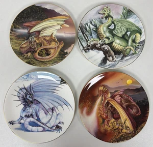 Enchantica Collectors Plates Dragon Four Seasons X4 By J. Woodward LE 15,000 - Picture 1 of 18