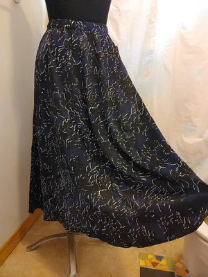 Joe fresh NWT Black Purple BOHO Satin Long Full Length Maxi Skirt, Size XS - Image 1 of 4