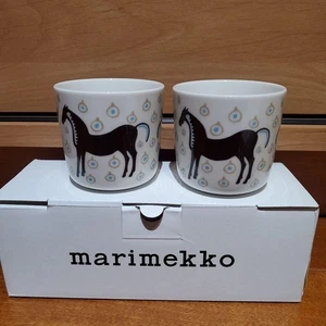 Marimekko Musta Tamma Latte Mug Set Japan new - Picture 1 of 2