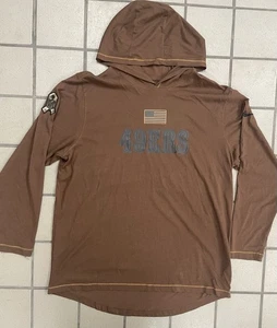Nike NFL San Francisco 49ers Salute Service Pullover Hoodie Size XL Brown Light - Picture 1 of 9