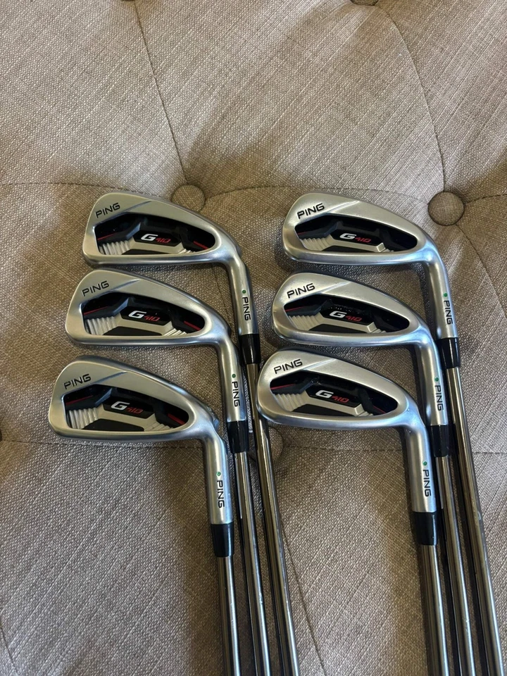 Ping G410 Iron Set 5-PW Green Dot Recoil Smac Wrap ES Regular Flex +1/4″ NICE - Image 1 of 4