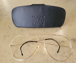 VINTAGE SAFILO UFO GOLD AVIATOR FRAME 3001 ITALY BRAND NEW - Picture 1 of 14