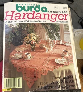 Vintage seltene Burda Special Hardanger Stickmuster 68 Designs 1992 Bk - Bild 1 von 24