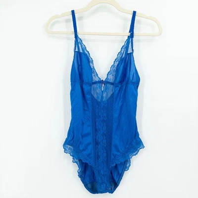 Body transparente vintage Ce Soir de Bali azul encaje 36 pequeño nailon lencería peluche Foto 1 de 4