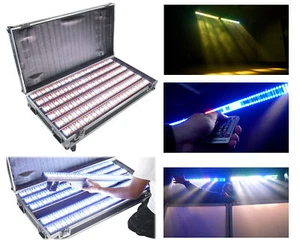 Rockville PIXEL HYBRID PACK 6 Battery Bar Wash/Strobe Light Strips+Charging Case - Picture 1 of 12