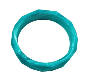Lil' Jumbl BPA-Free Food-Grade Baby Teething Bracelet BT012 Metallic Turquoise - Picture 1 of 4