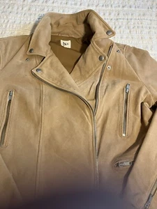 Gap Women’s Suede Moto Jacket XL - Picture 1 of 11