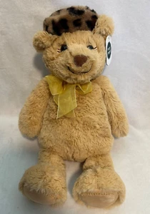 Mary Meyer Plush Bear Tan Teddy Leopard Cheetah Hat Bow Floppy Toy Pet Lovey 18" - Picture 1 of 6