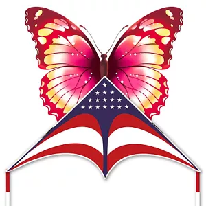 Amerikanische Flagge Delta Drachen für Kinder Erwachsene rosa Schmetterling Drachen 2er-Pack - Bild 1 von 8
