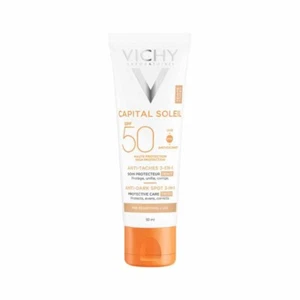 Crema facial protectora solar impermeable 3 en 1 antimanchas Vichy Capital Soleil FPS50 - Imagen 1 de 2