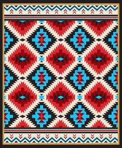 Native American Patino Luxury Plush Blanket -Queen Size - Bild 1 von 3