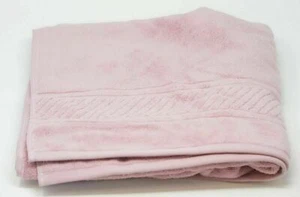 Martha Stewart Collection Jacquard Border 100% Cotton Spa Tub Mat - Blush Pink - Picture 1 of 2
