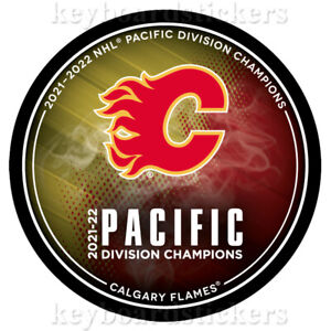 CALGARY FLAMES 2021-22 NHL PACIFIC DIVISION CHAMPIONS SOUVENIR HOCKEY PUCK - NEW