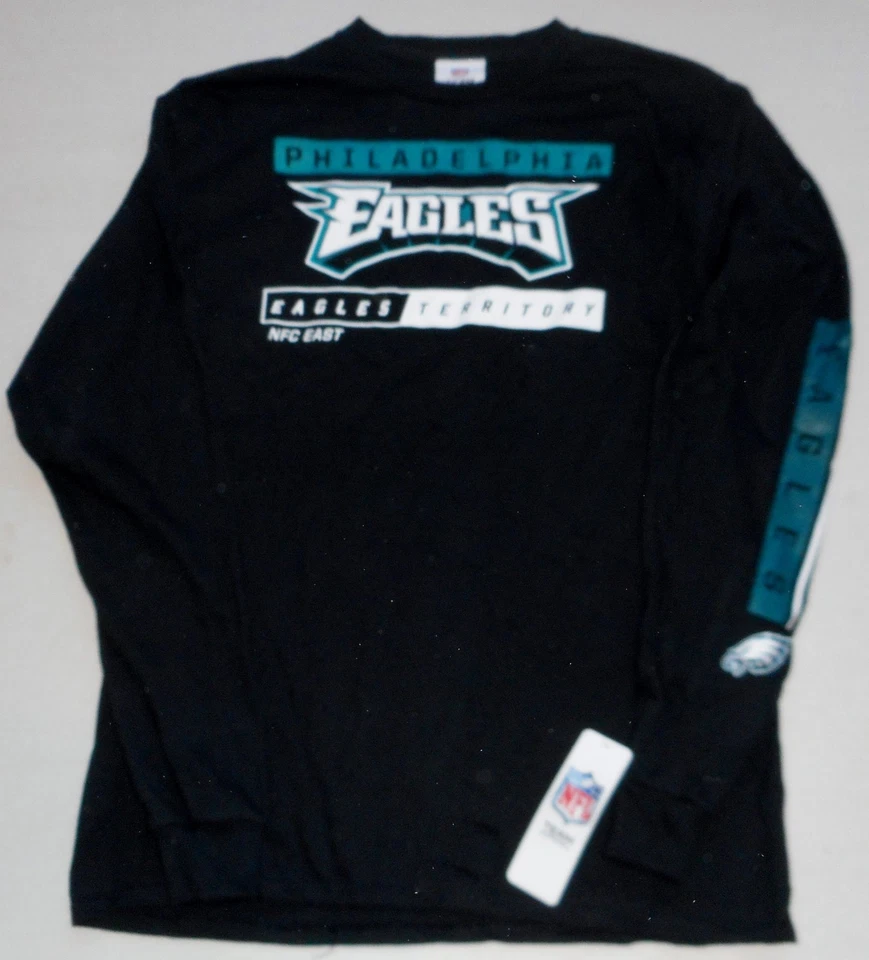 PHILADELPHIA EAGLES EQUIPO NFL ROPA MANGA LARGA CAMISETA PARA HOMBRE M L XL 2X NEGRA Foto 1 de 1