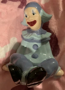 Estatuilla de payaso de cerámica azul de 6,5"" de alto - Imagen 1 de 9