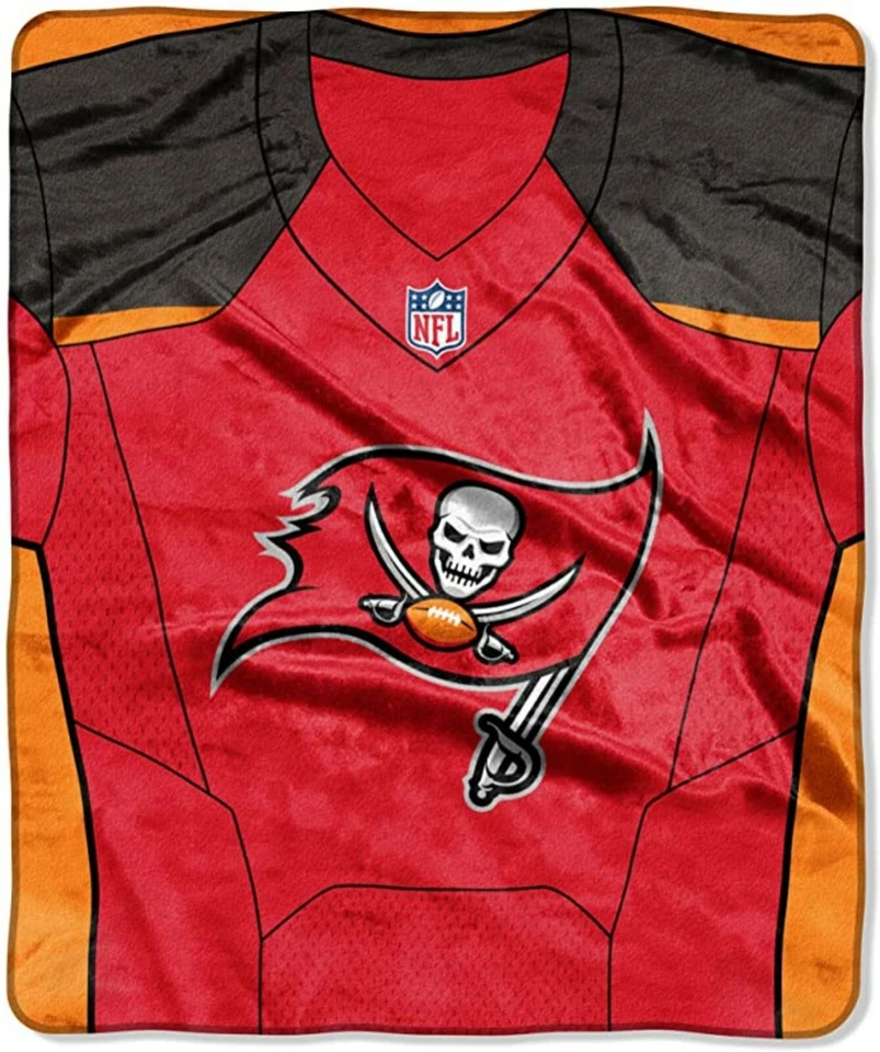 Manta de tiro Tampa Bay Buccaneers de gran tamaño Royal Plush Raschel NFL talla única Foto 1 de 1