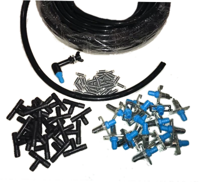 RABBITNIPPLES.COM Blue barb Rabbit Watering Nipples Gravity Feed Starter Kit