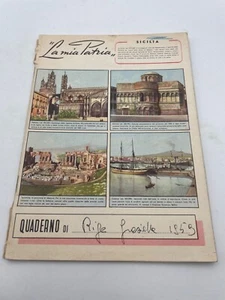 Vecchio quaderno scolastico La mia Patria Sicilia 1959 - Picture 1 of 3
