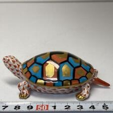 Herend Hungary Turtle Figurine Hand Painted Porcelain Size 10cm Antique