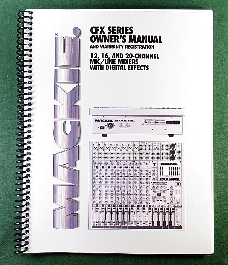Mackie CFX Series Owner's Manual: Full Color & Protective Covers! - Image 1 of 1