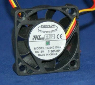 Everflow Lüfter 40x40x10mm R054010BM DC 5V 6000 U/min 29dBA Kugellager 3-pin - Bild 1 von 2