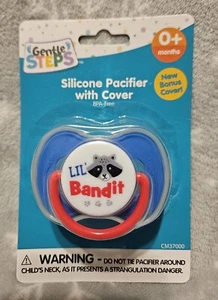 Gentle Steps Silicone Pacifier With Cover 0+ Months LiL' Bandit - Picture 1 of 2