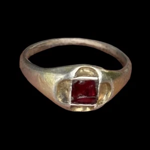 STUNNING MEDIEVAL SILVER GILT QUATREFOIL RING - CIRCA 15th-16th Century AD - Picture 1 of 4
