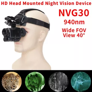 NVG30 Helmet Night Vision Goggles 940nm Infrared Binocular Digital Night Vision - Picture 1 of 21