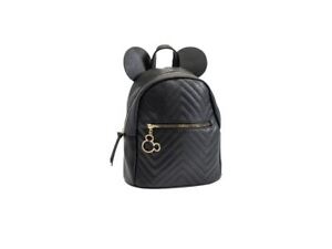 Disney Mickey Mouse schwarzer Rucksack mit Reißverschluss und Ohren 11 Zoll