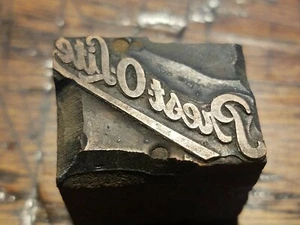 Bloque de impresión tipográfica vintage logotipo publicitario - Prest-O-Lite - B1 - Imagen 1 de 7