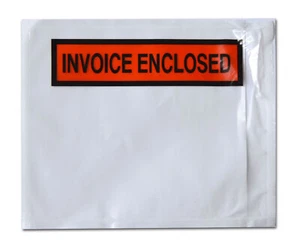 Packing List Envelopes Invoice Enclosed Slip Pouch Self Adhesive Shipping Labels - Picture 1 of 4