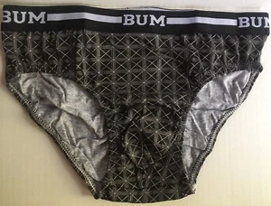 Bikini de colección para hombre equipo BUM corto de altura baja patrón grande ropa interior negra sin moscas - Imagen 1 de 4