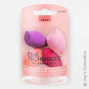1 REAL TECHNIQUES 4 Miracle Mini Complexion Sponges "RT-1492" *Joy's cosmetics* - Picture 1 of 4