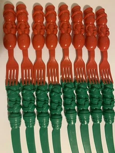 Plástico 16 piezas Navidad Papá Noel Hombre de Nieve Cubiertos Cuchillo Tenedor Mesa Decoración Pre-debido - Imagen 1 de 6