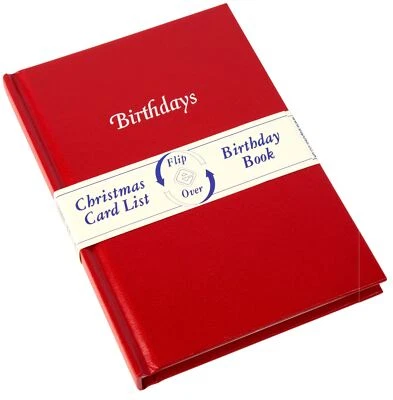 ESPOSTI Christmas Card Book Flipbover Birthday Book Index Names Addresses