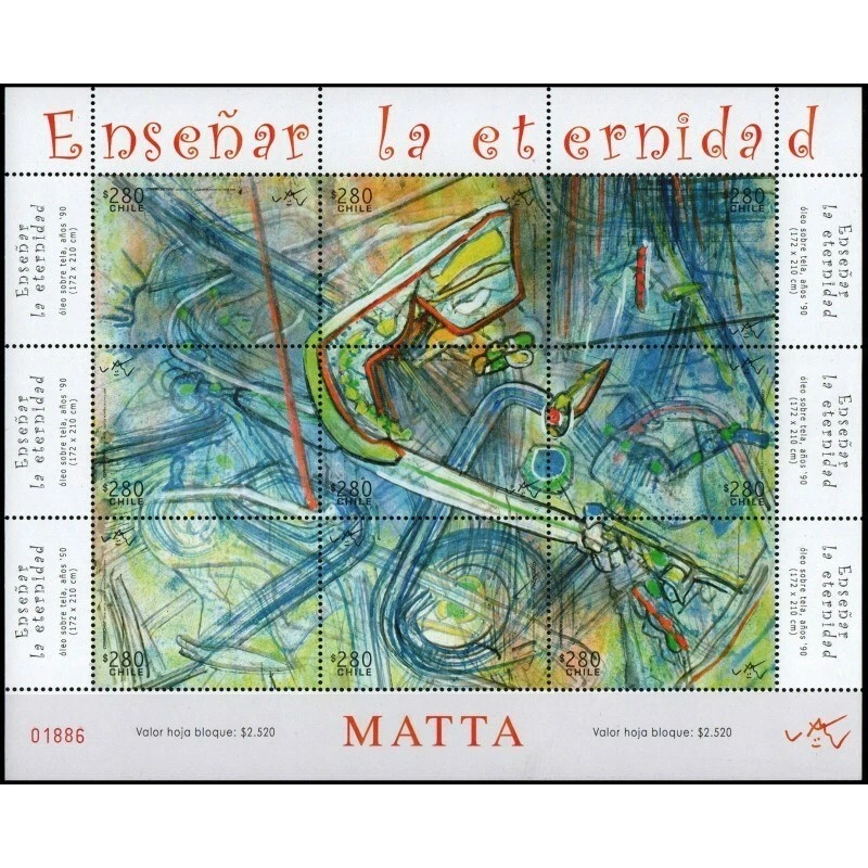 CHILE/STAMPS, 2008 - ART "ENSEÑAR LA ETERNIDAD" MNH- - Image 1 of 1