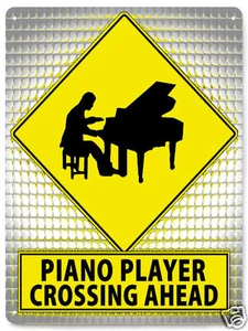 GRAND PIANO METAL street sign MUSIC studio funny gift art wall decor 489 - Picture 1 of 1