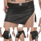 Stilvolle Herren PU Leder Boxershorts mit Schlitz Sexy Dessous Rock Unterwäsche
