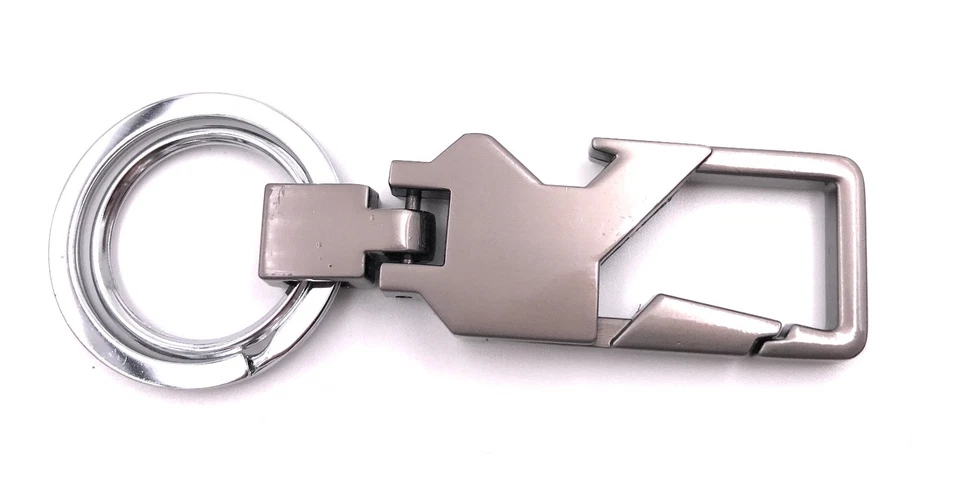 H-CUSTOMS Karabiner Haken grau Schlüsselanhänger Anhänger aus Metall