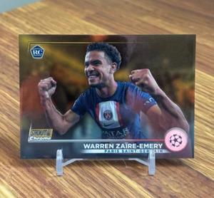 Warren Zaire-Emery 2022 Topps Stadium Club Chrome UEFA #33 Gold /50 Rookie RC - Picture 1 of 2