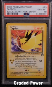 Promo Zapdos AOKI ERROR Black Star Promo PSA 10 (8677) #23 Pokemon - Picture 1 of 1