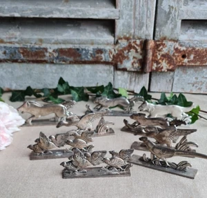 ANCIENS PORTES COUTEAUX ANIMAUX CHROME DANS LE STYLE BENJAMIN RABIER - Photo 1/6